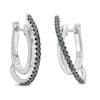 Unstoppable Love™ 0.50 CT. T.W. Black Diamond J-Hoop Earrings in Sterling Silver