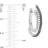 Thumbnail Image 2 of Unstoppable Love™ 0.50 CT. T.W. Black Diamond J-Hoop Earrings in Sterling Silver