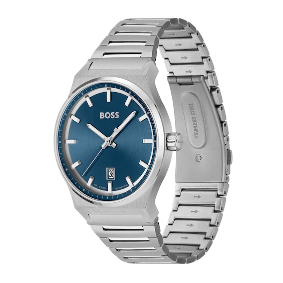 Men's Hugo Boss Candor Watch with Blue Dial (Model: 1514076)