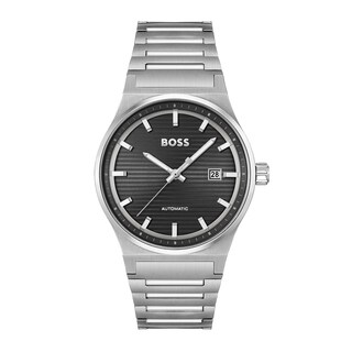 Men's Hugo Boss Candor Automatic Watch with Textured Black Dial (Model: 1514117)