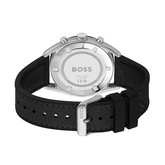 Men's Hugo Boss Top Chronograph Silicone Strap Watch with Dial (Model