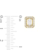Thumbnail Image 2 of 3.50 CT. T.W. Emerald-Cut Certified Lab-Created Diamond Frame Stud Earrings in 10K Gold (F/VS2)