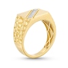 Men's 0.20 CT. T.W. Diamond Cushion Top Nugget Ring in 10K Gold