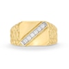 Men's 0.20 CT. T.W. Diamond Cushion Top Nugget Ring in 10K Gold