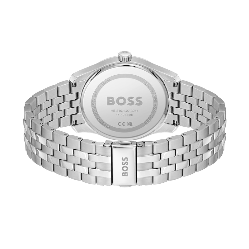Men's Hugo Boss Principle Watch with Textured Grey Dial (Model: 1514116)