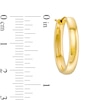 Thumbnail Image 3 of Oval Hoop Earrings in Hollow 18K Gold