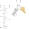 Disney Treasures Ratatouille Citrine Cheese with 0.065 CT. T.W. Diamond Remy Pendant in Sterling Silver and 10K Gold