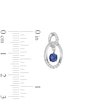 Unstoppable Love™ Blue Lab-Created Sapphire and White Lab-Created Sapphire Oval Stud Earrings in Sterling Silver