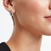 Unstoppable Love™ Lab-Created Emerald and White Lab-Created Sapphire Teardrop Stud Earrings in Sterling Silver