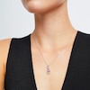 Thumbnail Image 1 of Unstoppable Love™ Lab-Created Ruby and White Lab-Created Sapphire Infinity Drop Pendant in Sterling Silver