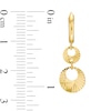 Thumbnail Image 2 of Diamond-Cut Open Disc Double Drop Earrings in 14K Gold