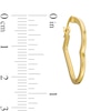 Thumbnail Image 2 of Heart-Shaped Hoop Earrings in Hollow 10K Gold