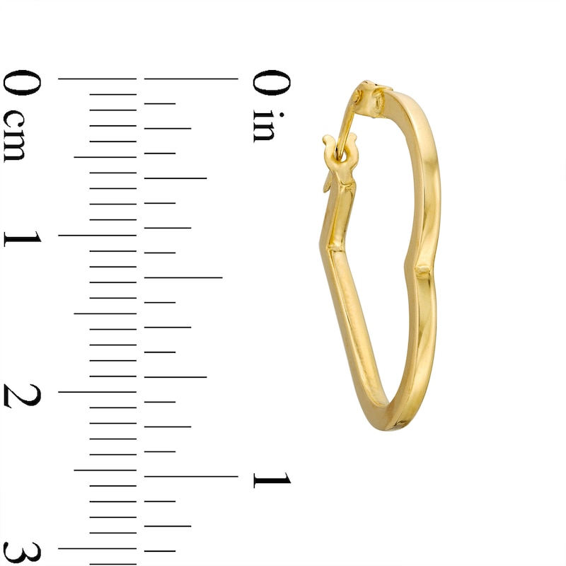 Heart-Shaped Hoop Earrings in Hollow 10K Gold|Peoples Jewellers