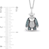 Disney Treasures Monsters, Inc. 0.11 CT. T.W. Diamond and Blue Topaz Sully Pendant in Sterling Silver