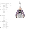 Disney Treasures Winnie the Pooh 0.08 CT. T.W. Diamond and Amethyst Eyeore Pendant in Sterling Silver and 10K Rose Gold