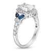 Thumbnail Image 2 of TRUE Lab-Created Diamonds by Vera Wang Love 1.95 CT. T.W. Diamond and Sapphire Floral Engagement Ring in 14K White Gold