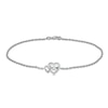 Thumbnail Image 0 of Unstoppable Love™ 0.085 CT. T.W. Diamond Interlocking Hearts Anklet in Sterling Silver - 10.0"