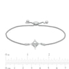Thumbnail Image 2 of Unstoppable Love™ Diamond Accent Tilted Square Frame Bolo Bracelet in Sterling Silver - 9.5"