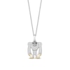 Disney Treasures Monster's Inc. 0.145 CT. T.W. Diamond Adorable Snowman Pendant in Sterling Silver and 10K Gold