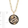 Thumbnail Image 2 of EFFY™ Collection Onyx and 0.25 CT. T.W. Diamond Dragon Medallion Pendant in 14K Gold