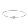 Thumbnail Image 0 of Unstoppable Love™ Diamond Accent Triangular Frame Anklet in Sterling Silver
