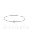 Thumbnail Image 1 of Unstoppable Love™ Diamond Accent Triangular Frame Anklet in Sterling Silver