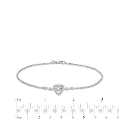 Unstoppable Love™ Diamond Accent Triangular Frame Anklet in Sterling Silver