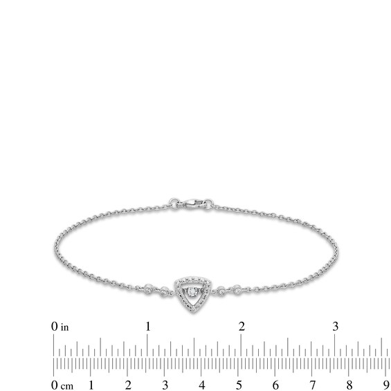 Unstoppable Love™ Diamond Accent Triangular Frame Anklet in Sterling Silver