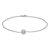 Thumbnail Image 0 of Unstoppable Love™ Diamond Accent Frame Anklet in Sterling Silver - 9.0"