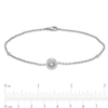 Thumbnail Image 2 of Unstoppable Love™ Diamond Accent Frame Anklet in Sterling Silver - 9.0"
