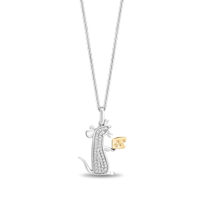 Disney Treasures Ratatouille 0.11 CT. T.W. Diamond Remy Pendant in Sterling Silver and 10K Gold|Peoples Jewellers