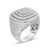 Men's 5.75 CT. T.W. Certified Lab-Created Diamond Cushion Frame Champion-Style Ring in 10K White Gold (F/SI2)