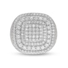 Men's 5.75 CT. T.W. Certified Lab-Created Diamond Cushion Frame Champion-Style Ring in 10K White Gold (F/SI2)