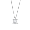 Thumbnail Image 0 of 1.00 CT. Certified Princess-Cut Diamond Solitaire Pendant in 14K White Gold (J/I3)