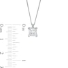 Thumbnail Image 3 of 1.00 CT. Certified Princess-Cut Diamond Solitaire Pendant in 14K White Gold (J/I3)