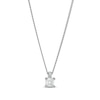 Thumbnail Image 0 of 0.20 CT. Certified Princess-Cut Diamond Solitaire Pendant in 14K White Gold (J/I3)