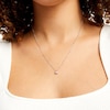 Thumbnail Image 1 of 0.20 CT. Certified Princess-Cut Diamond Solitaire Pendant in 14K White Gold (J/I3)