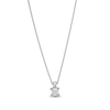 Thumbnail Image 0 of 0.10 CT. Certified Princess-Cut Diamond Solitaire Pendant in 14K White Gold (J/I3)