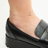 Thumbnail Image 1 of Unstoppable Love™ Diamond Accent Tilted Square Frame Anklet in Sterling Silver - 9.0"