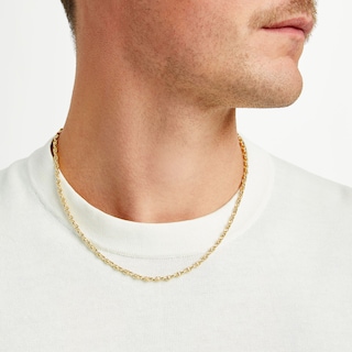 Men's 3.6mm Anchor Link Chain Necklace in Solid 10K Gold - 20"