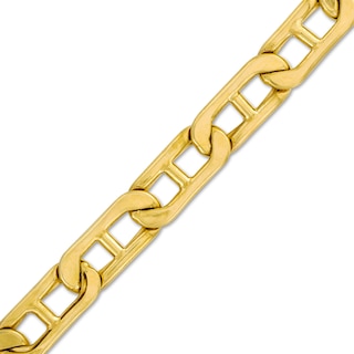 Men's 7.0mm Mariner Link Chain Bracelet in Hollow 10K Gold - 8.5"