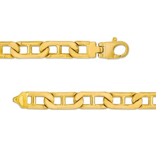 Men's 7.0mm Mariner Link Chain Bracelet in Hollow 10K Gold - 8.5"