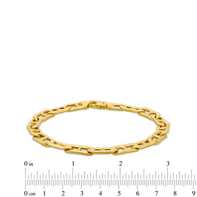 Men's 7.0mm Mariner Link Chain Bracelet in Hollow 10K Gold - 8.5"