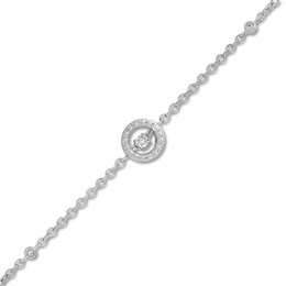 Unstoppable Love™ Diamond Accent Circle Frame Bracelet in Sterling Silver - 7.5&quot;