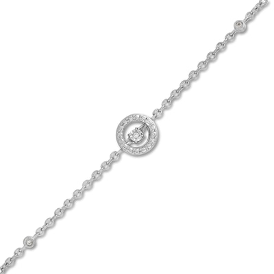 Unstoppable Love™ Diamond Accent Circle Frame Bracelet in Sterling Silver - 7.5"