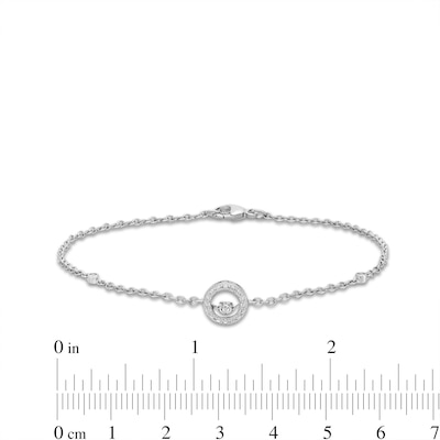 Unstoppable Love™ Diamond Accent Circle Frame Bracelet in Sterling Silver - 7.5"