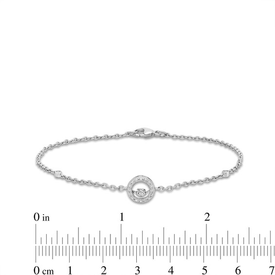 Unstoppable Love™ Diamond Accent Circle Frame Bracelet in Sterling Silver - 7.5"