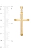 Thumbnail Image 1 of 42.0mm Modern Cross Necklace Charm in Hollow 10K Gold