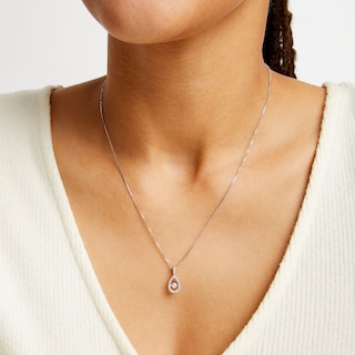 Unstoppable Love™ 0.25 CT. T.W. Diamond Teardrop Pendant in Sterling Silver