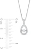 Thumbnail Image 2 of Unstoppable Love™ 0.25 CT. T.W. Diamond Teardrop Pendant in Sterling Silver